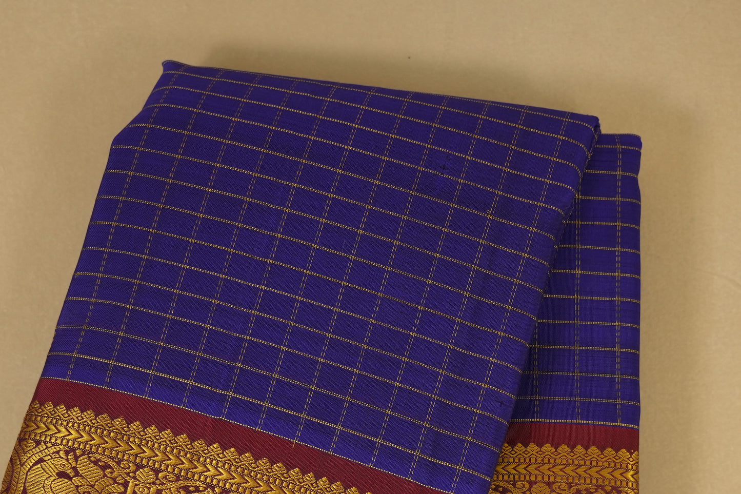 Violet Kanjivaram Silk Saree body zoom