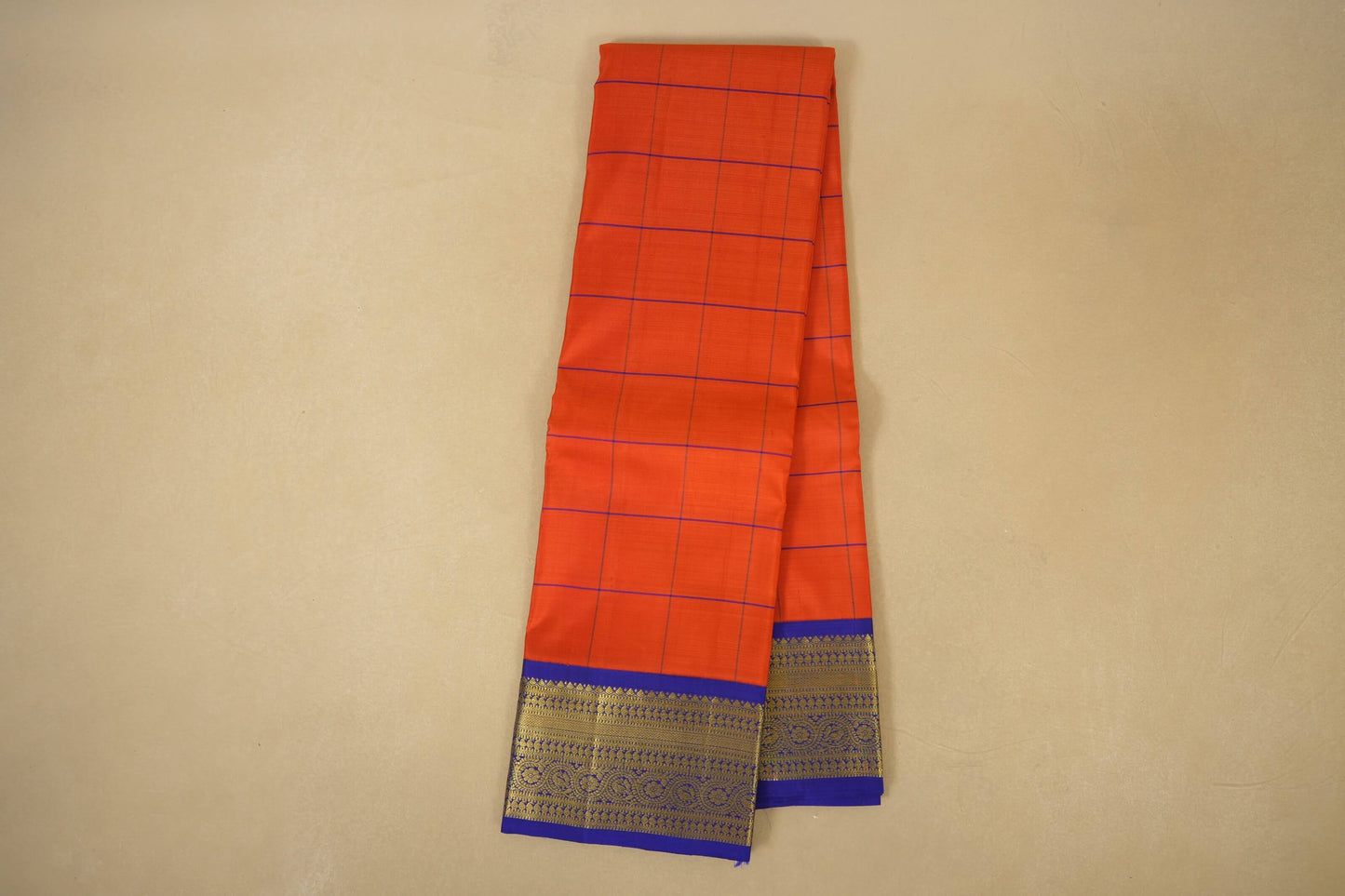 Orange Vintage Kanjivaram Silk Saree Online