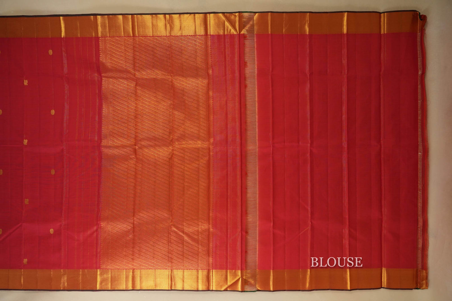 Red Vintage Kanjivaram Silk Saree Blouse