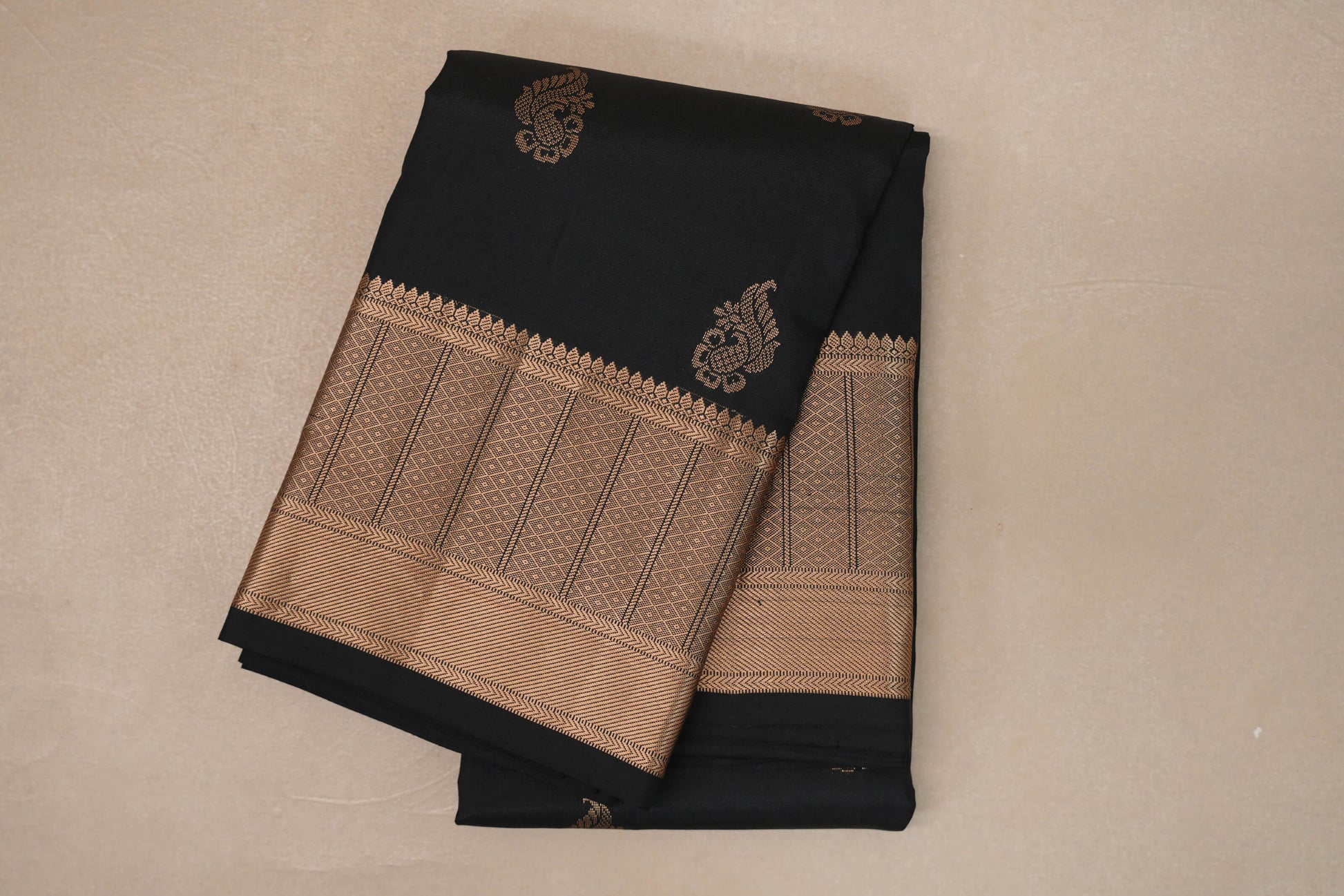 Black Light Weight Kanjivaram Silk Saree
