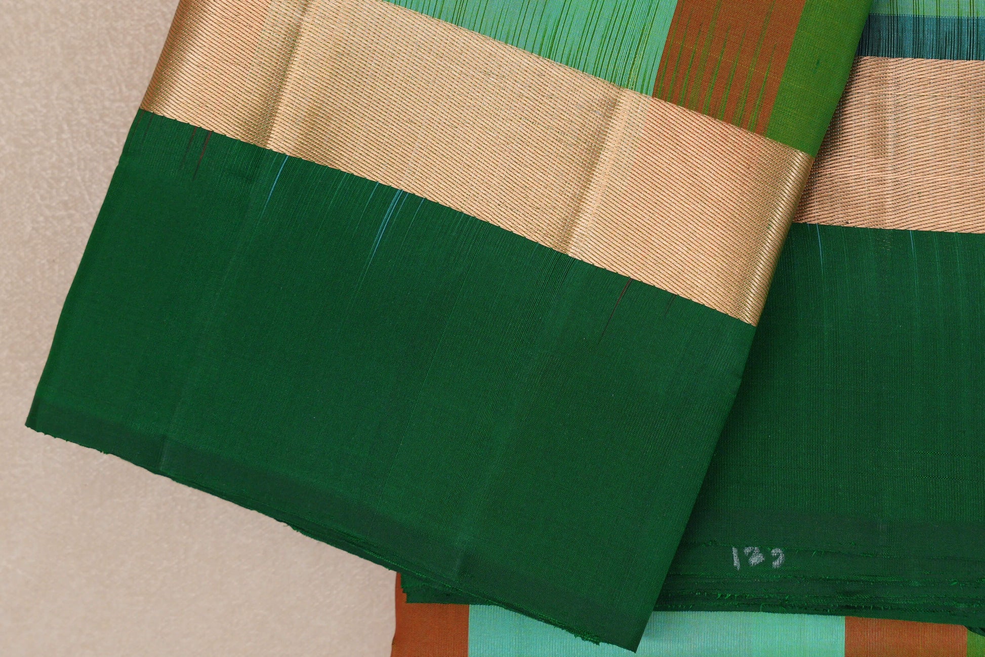Multi Color Checks Light Weight Kanjivaram Silk Saree borders