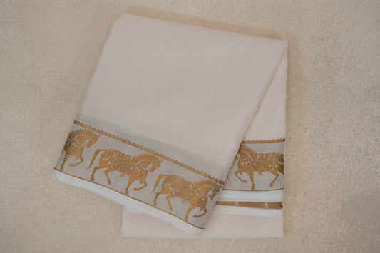 Off white Mysore Silk Saree 