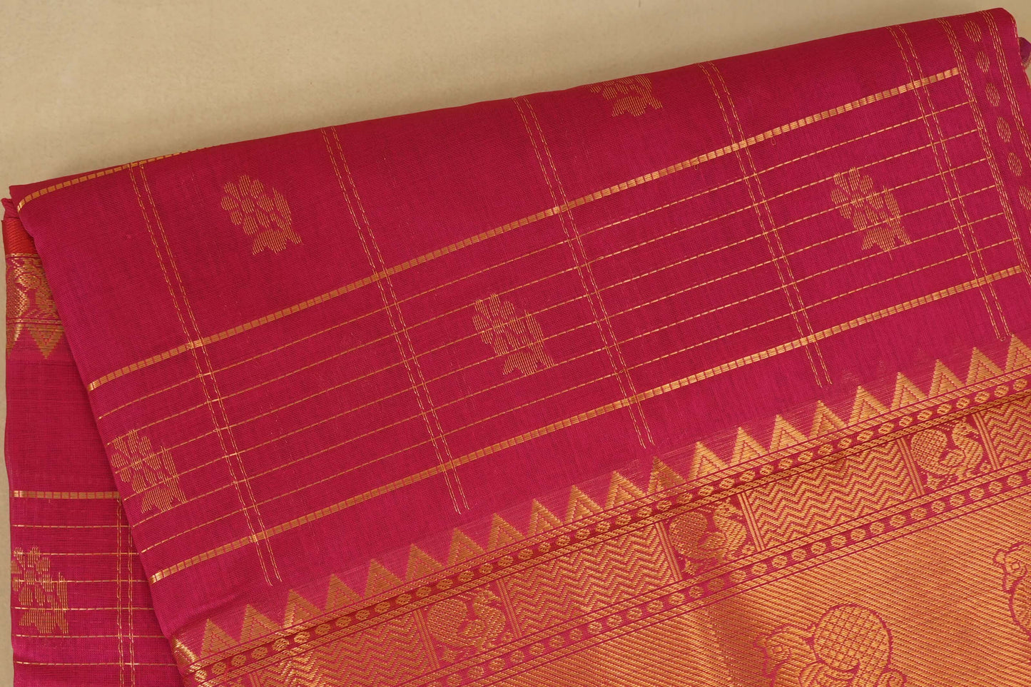 Pink Silk Cotton Saree Boy Zoom