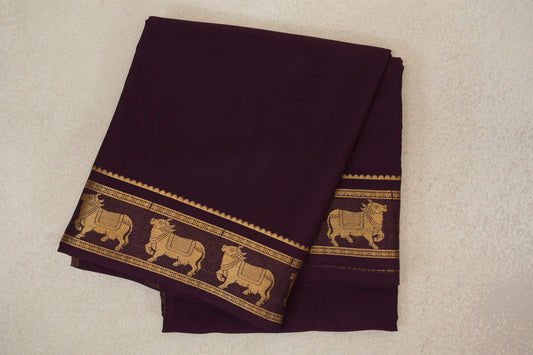 Plum Purple Mysore Silk Saree