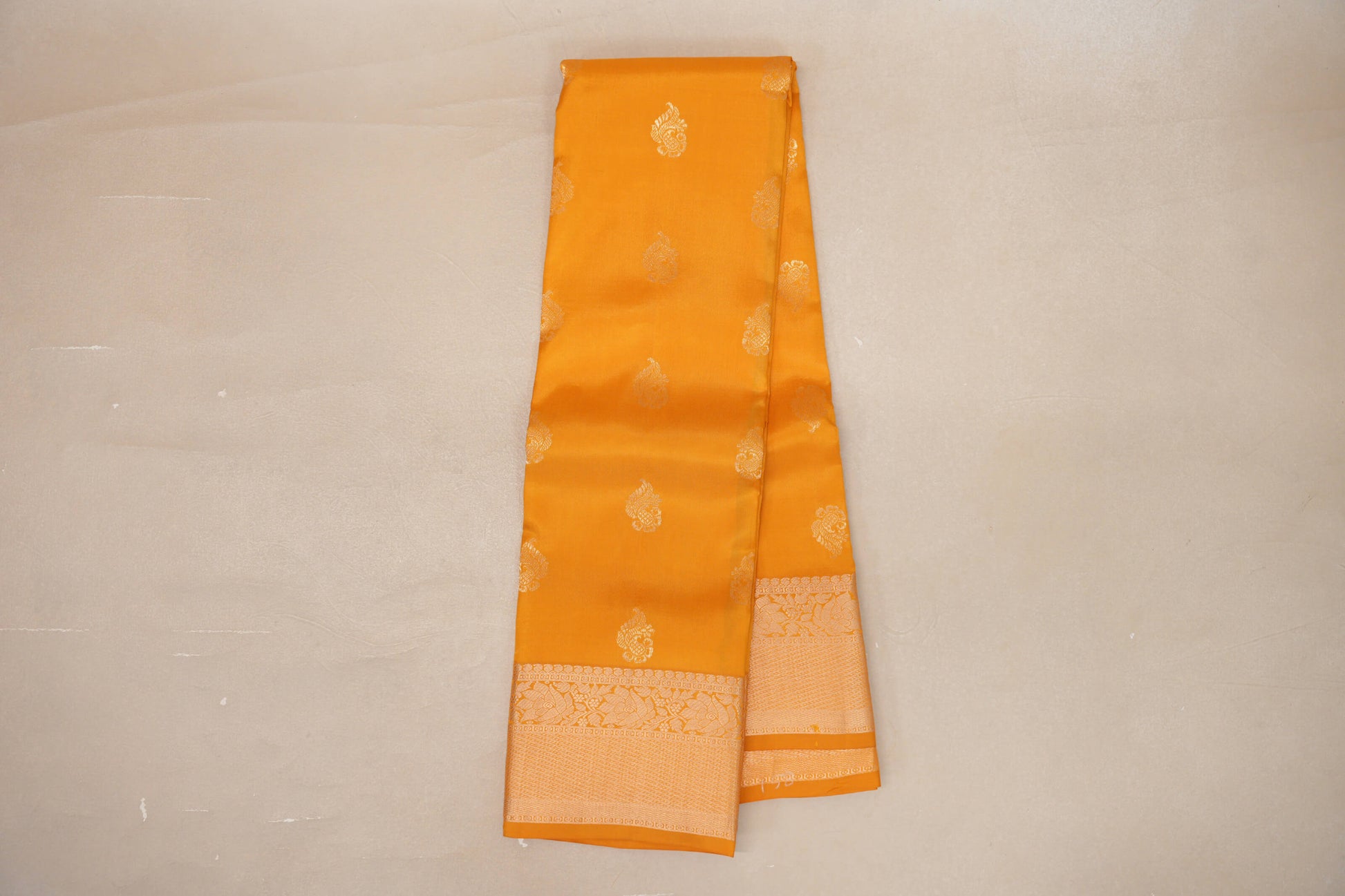 Online Mango Yellow Light Weight Kanjivaram Silk Saree