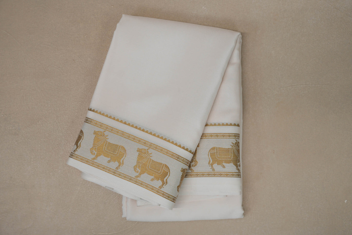 Off White Mysore Silk Saree