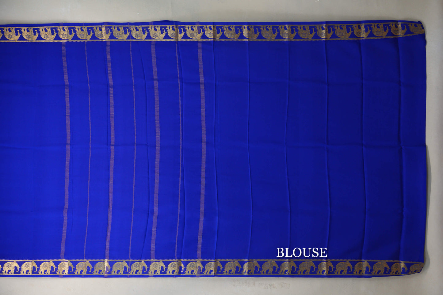Royal Blue Mysore Silk Saree blouse