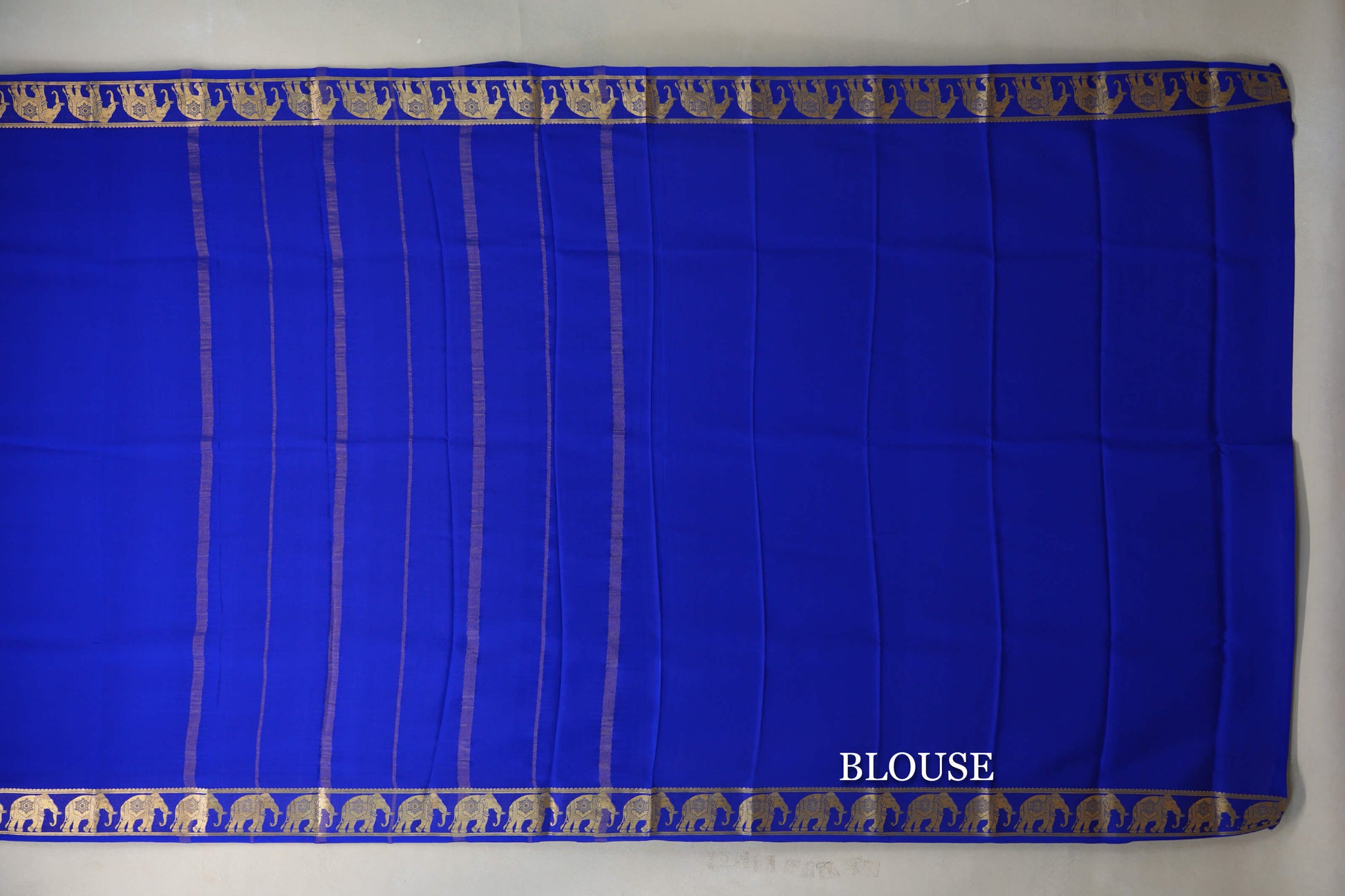 Royal Blue Mysore Silk Saree blouse