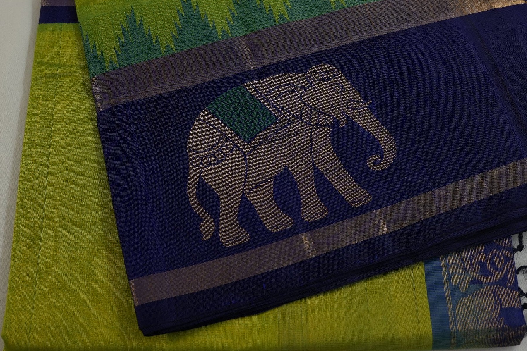 Temple borders silk cotton saree