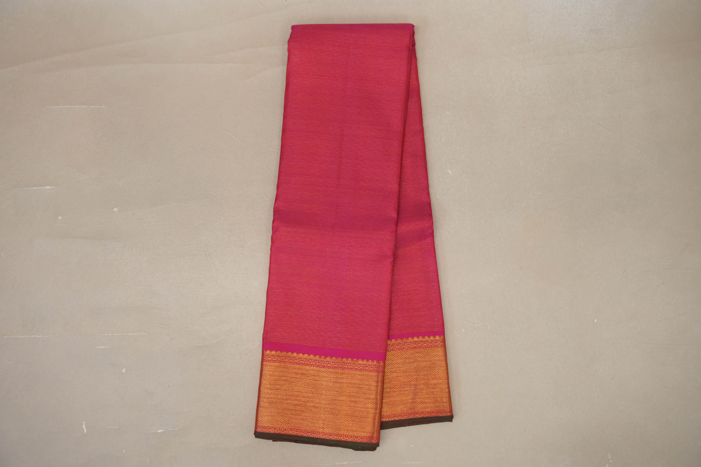 Online Deep Rani Pink Vaira Oosi Vintage Kanjivaram Silk Saree 