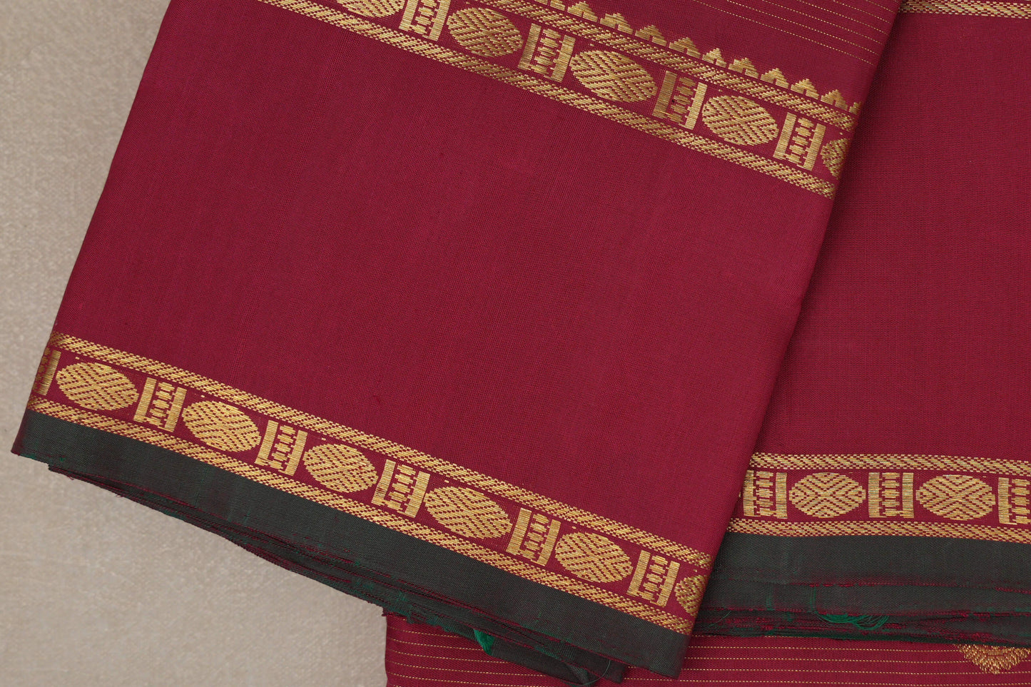Reddish Pink Vintage Kanjivaram Silk Saree with rettai pettu border