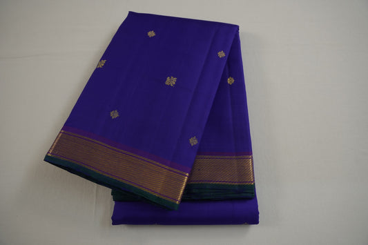 Royal blue kanchipuram silk saree
