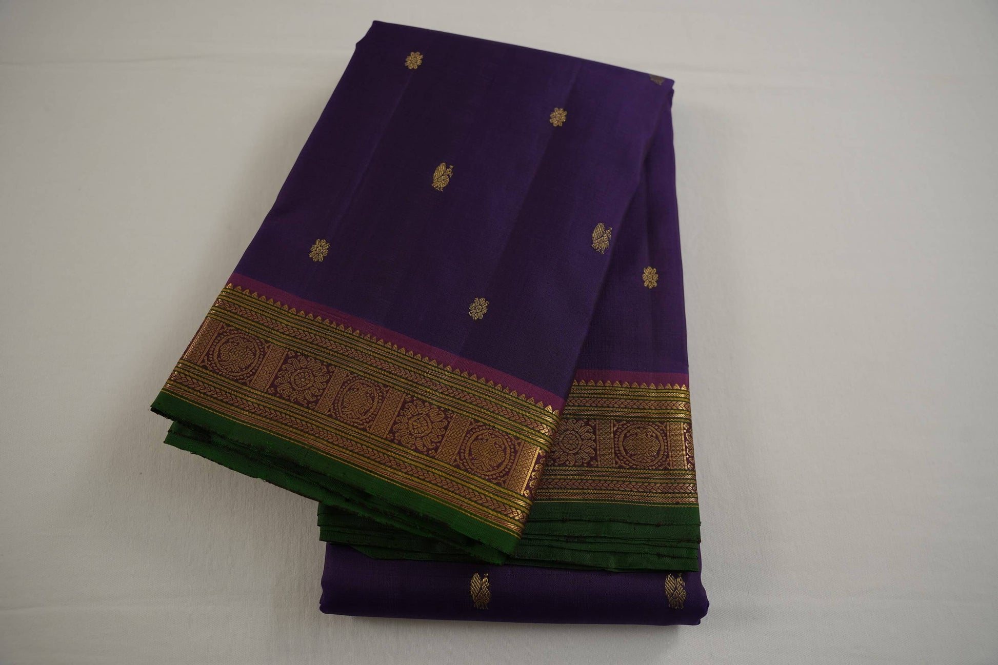 Purple kanchipuram silk saree