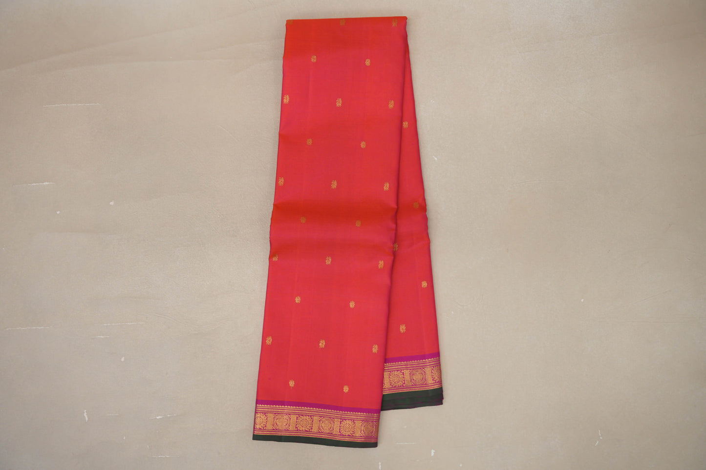 Online Orangish Pink Vintage Kanjivaram Silk Saree