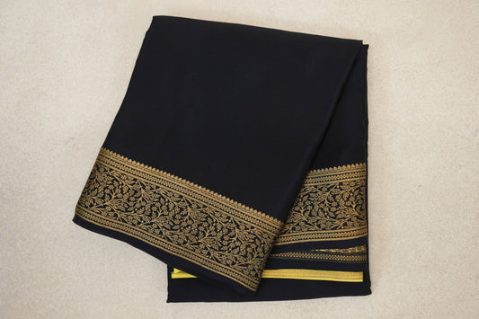 Black Mysore Silk Saree 