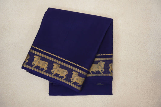 Deep Blue Mysore Silk Saree