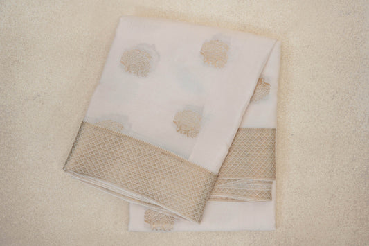 Cream Mysore Silk Saree