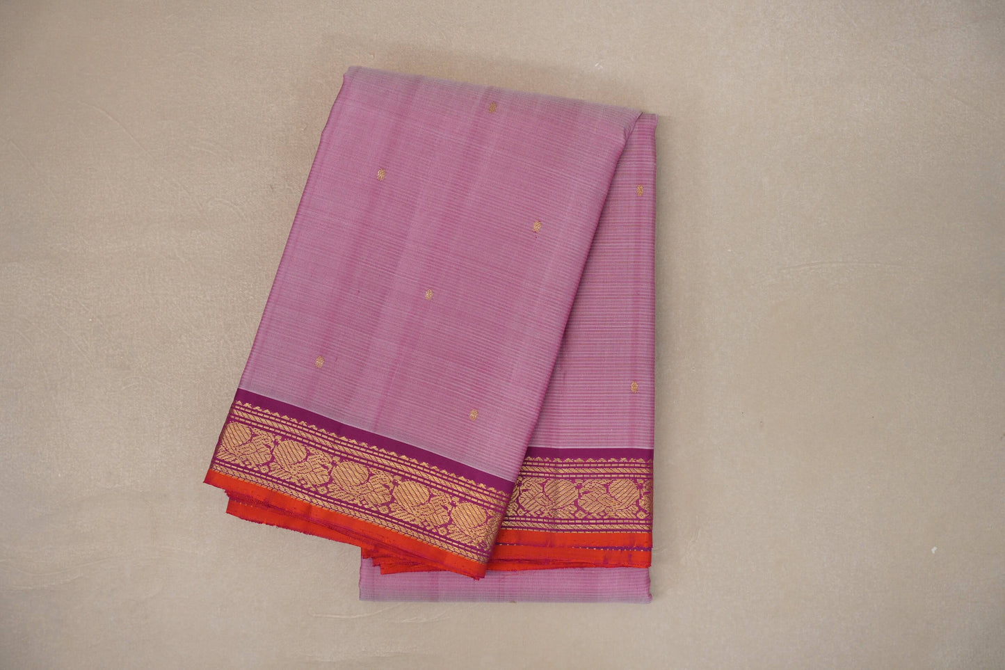 Onion Pink Vintage Kanjivaram Silk Saree SS9298