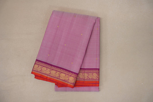 Onion Pink Vintage Kanjivaram Silk Saree SS9298