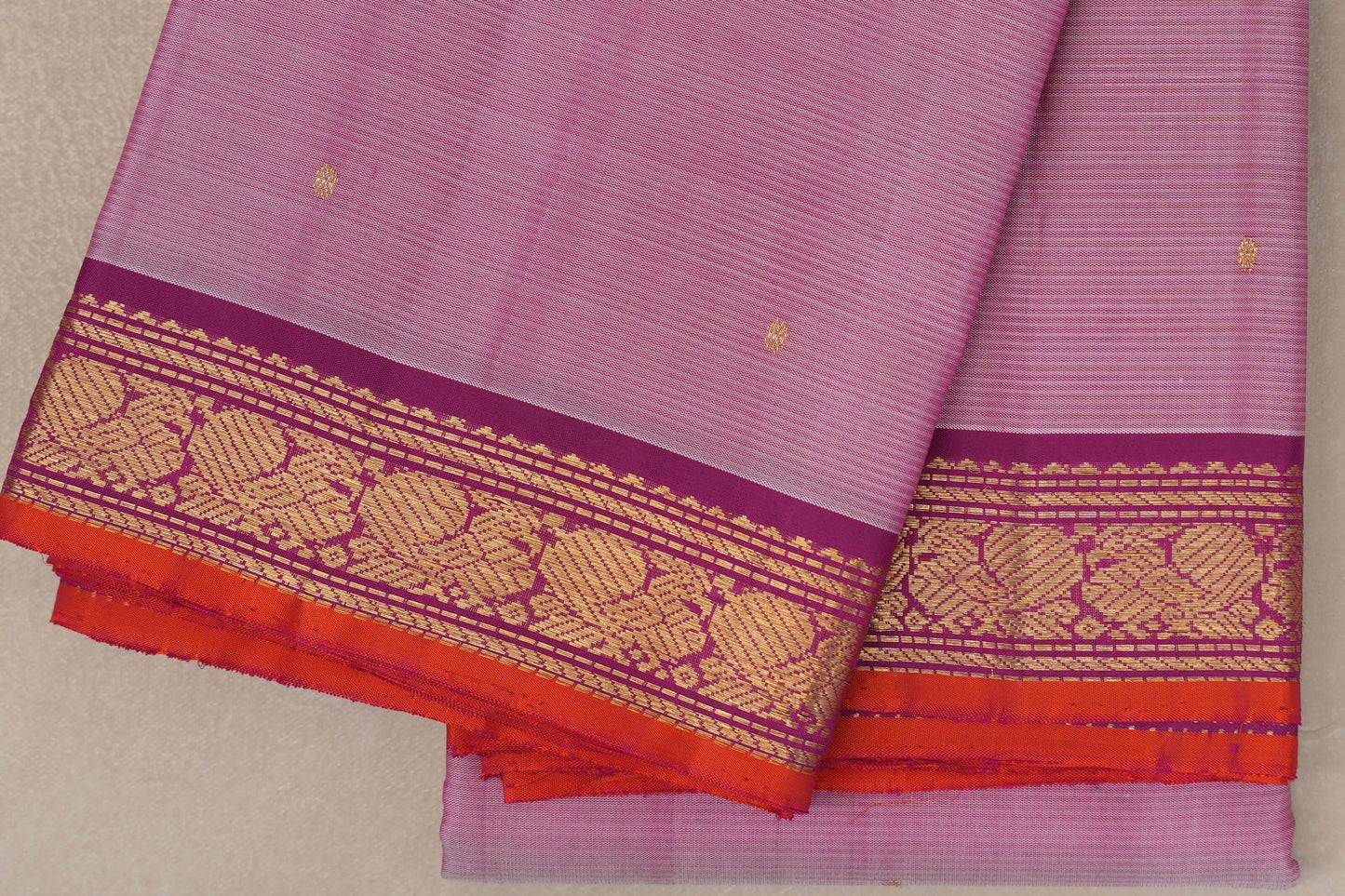 Onion Pink Vintage Kanjivaram Silk Saree SS9298