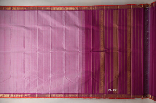 Onion Pink Vintage Kanjivaram Silk Saree SS9298