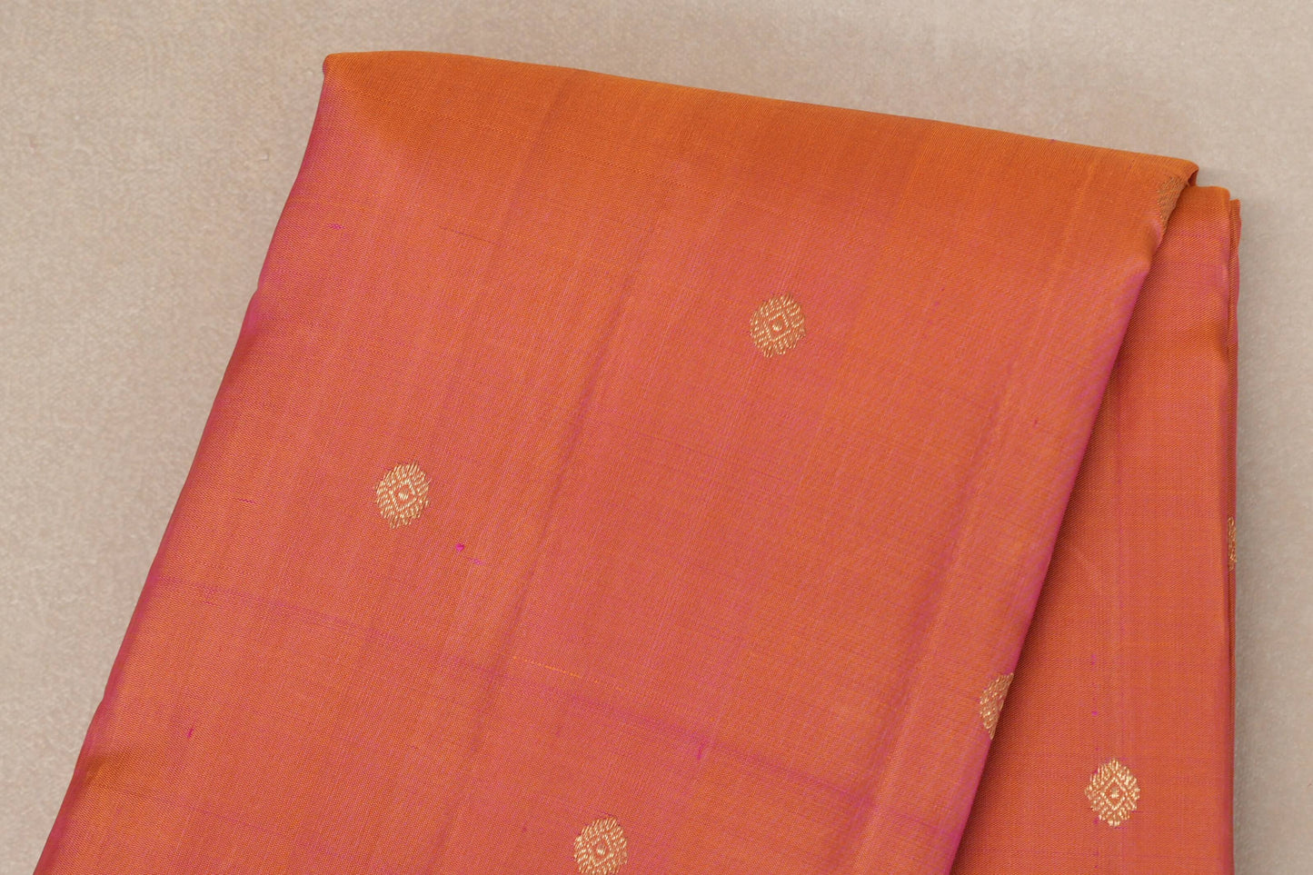 Dual Tone of Yellow and Pink Vintage Kanjivaram Silk Saree SS9299