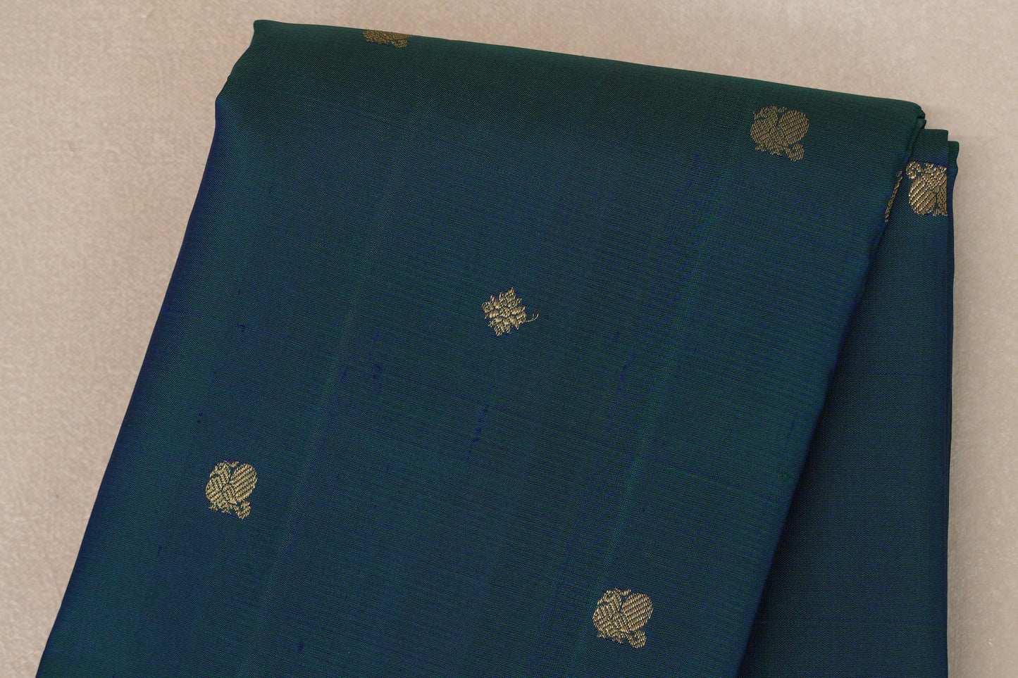 Deep Peacock Blue Vintage Kanjivaram Silk Saree SS9300