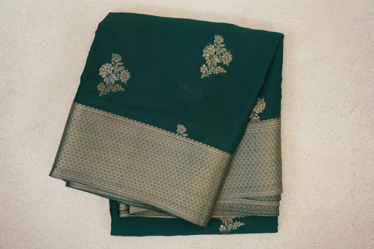 Bottle Green Mysore Silk Saree