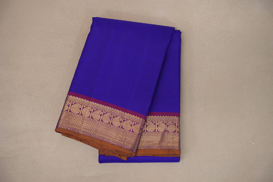 Royal blue Vintage Kanjivaram Silk Saree SS9303