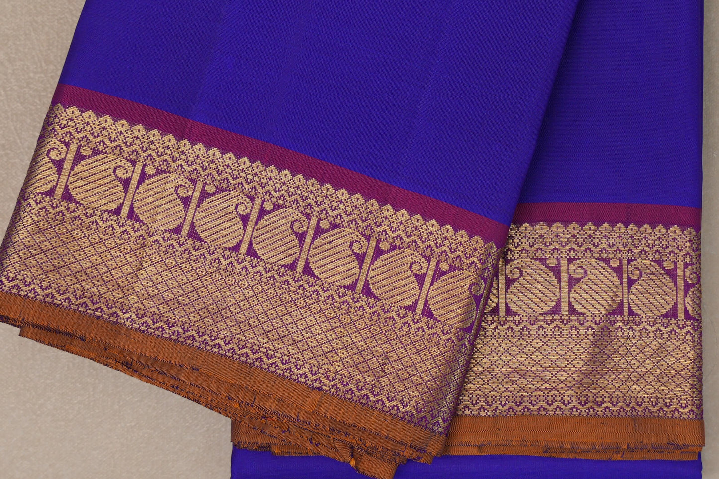 Royal blue Vintage Kanjivaram Silk Saree SS9303