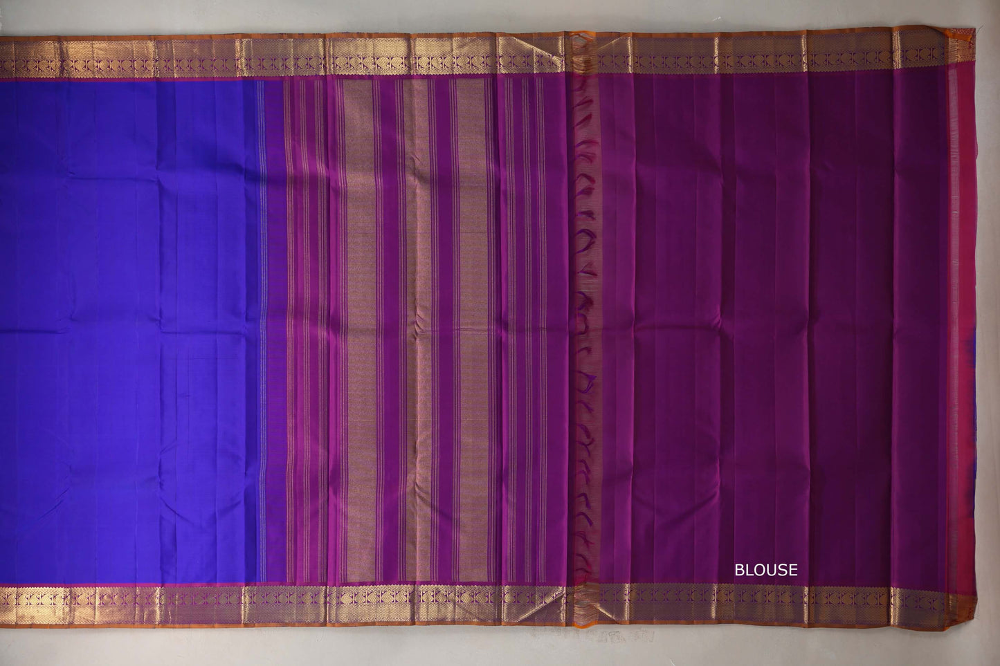 Royal blue Vintage Kanjivaram Silk Saree SS9303
