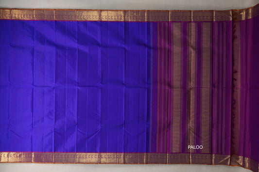 Royal blue Vintage Kanjivaram Silk Saree SS9303