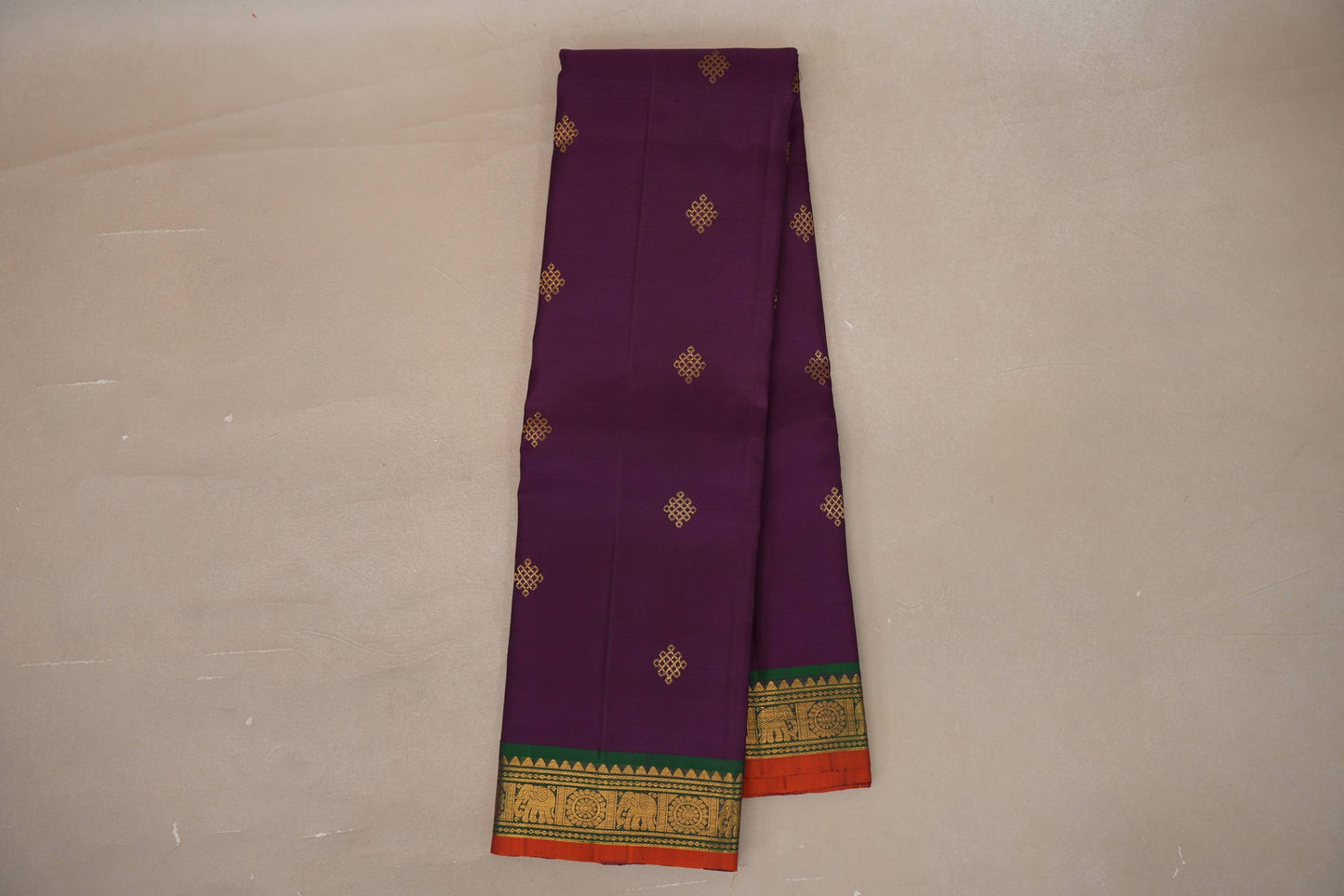Deep purple Vintage Kanjivaram Silk Saree SS9305