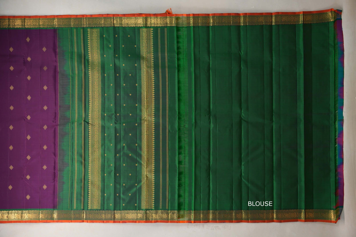 Deep purple Vintage Kanjivaram Silk Saree SS9305