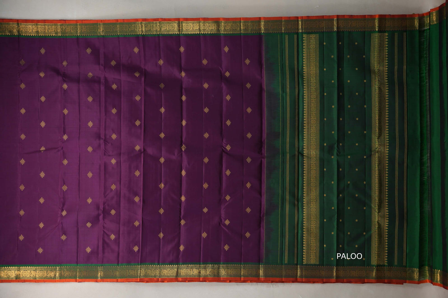 Deep purple Vintage Kanjivaram Silk Saree SS9305