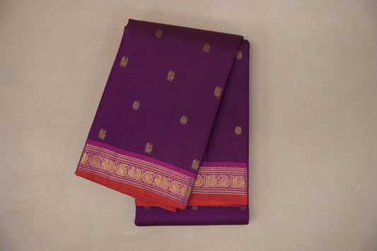 Deep magenta Vintage Kanjivaram Silk Saree SS9307
