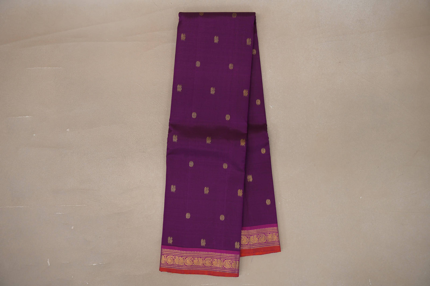 Deep magenta Vintage Kanjivaram Silk Saree SS9307