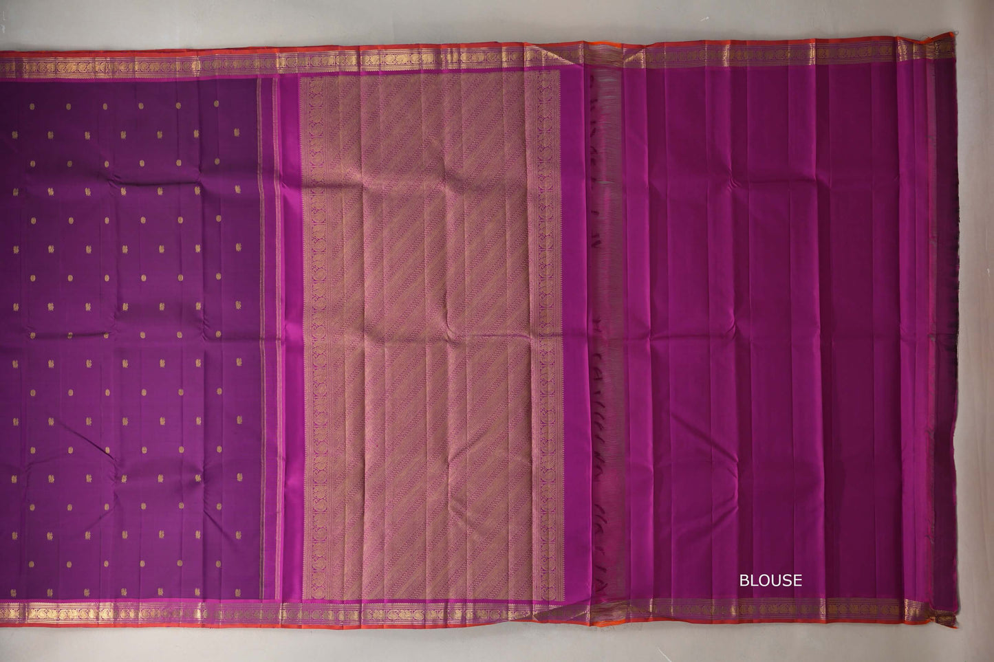 Deep magenta Vintage Kanjivaram Silk Saree SS9307