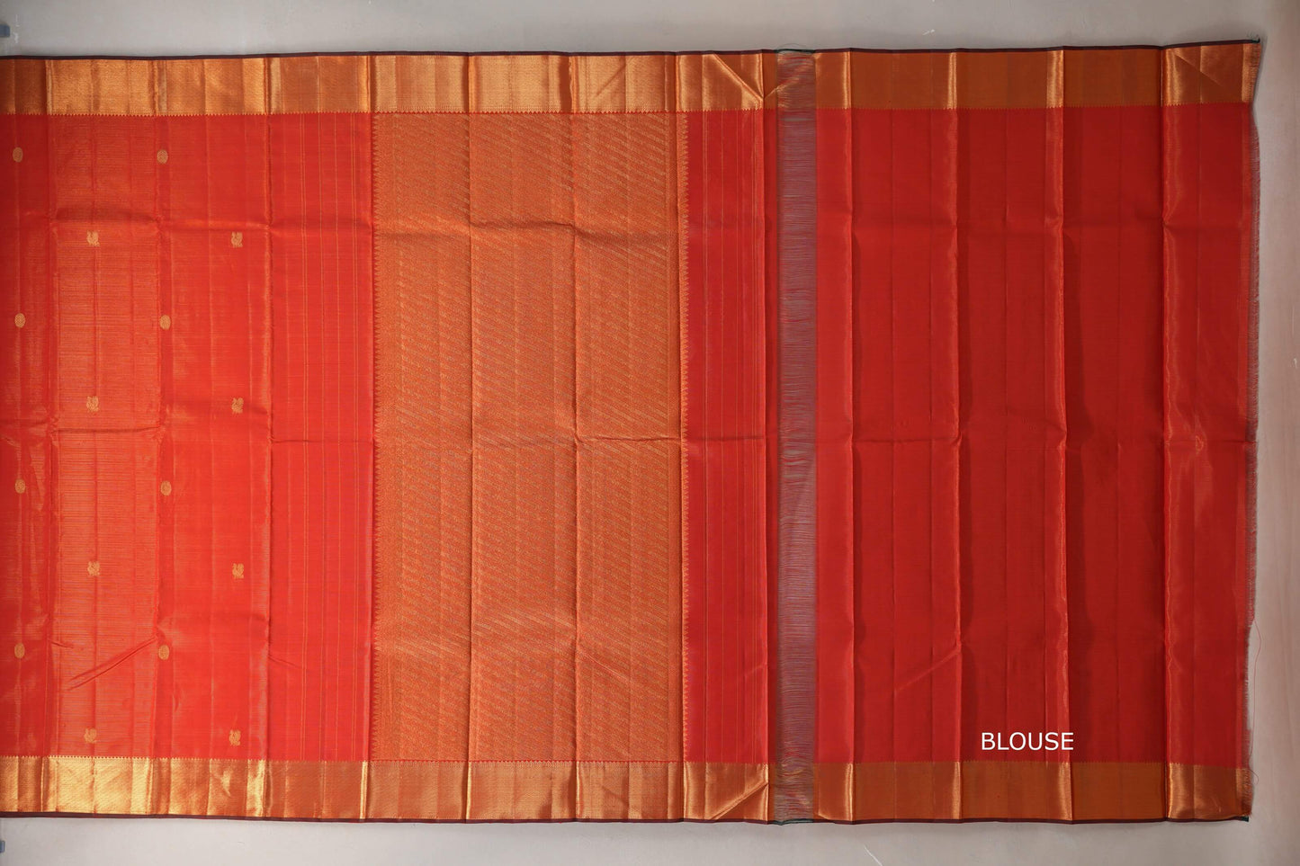 Chilli red Vintage Kanjivaram Silk Saree SS9308