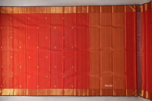 Chilli red Vintage Kanjivaram Silk Saree SS9308