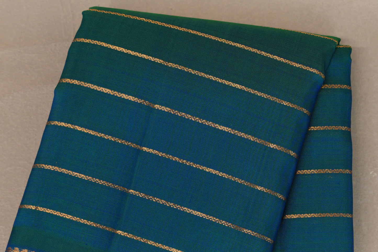 Peacock Blue Vintage Kanjivaram Silk Saree SS9310