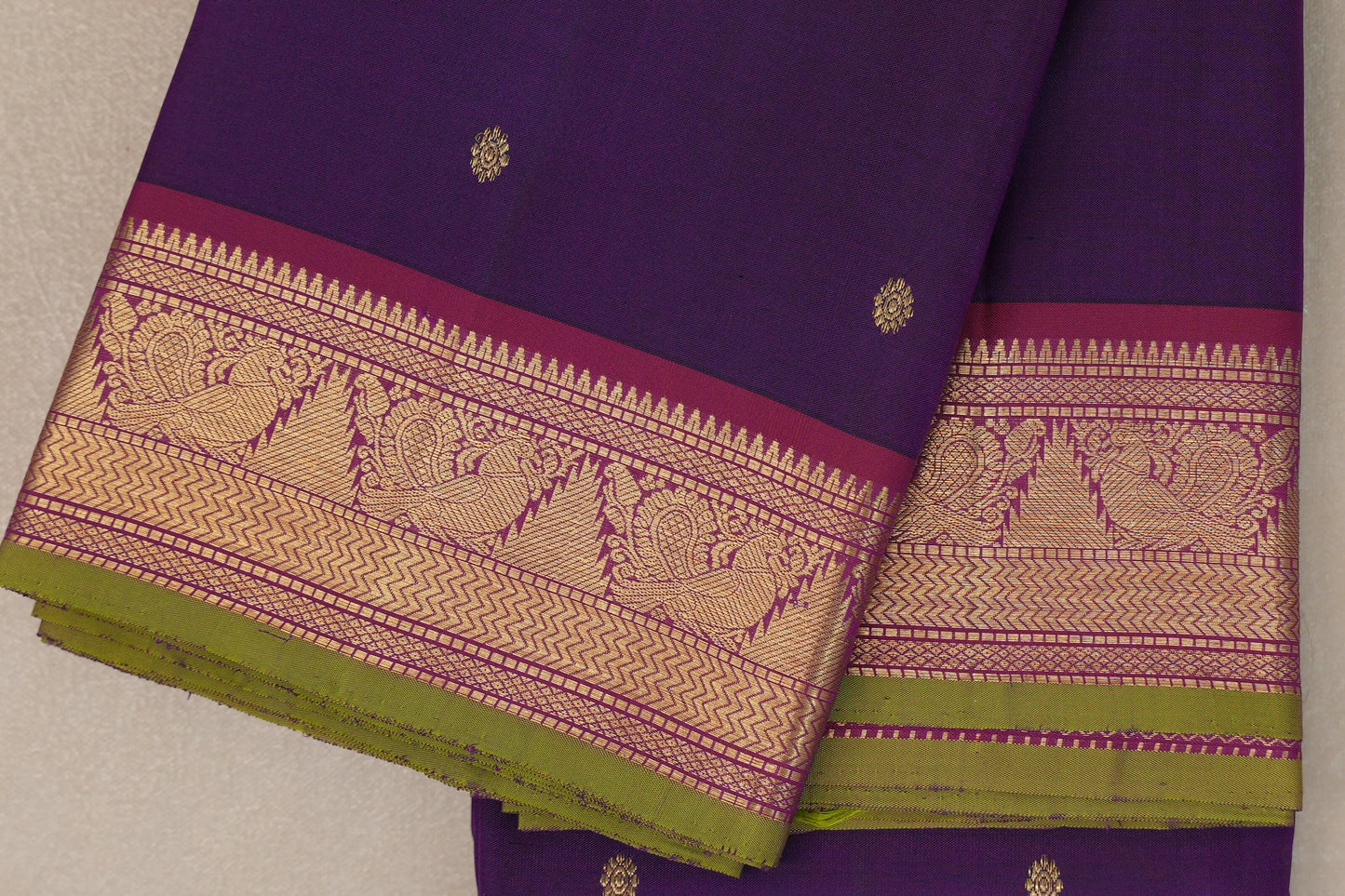 Deep purple Vintage Kanjivaram Silk Saree SS9311