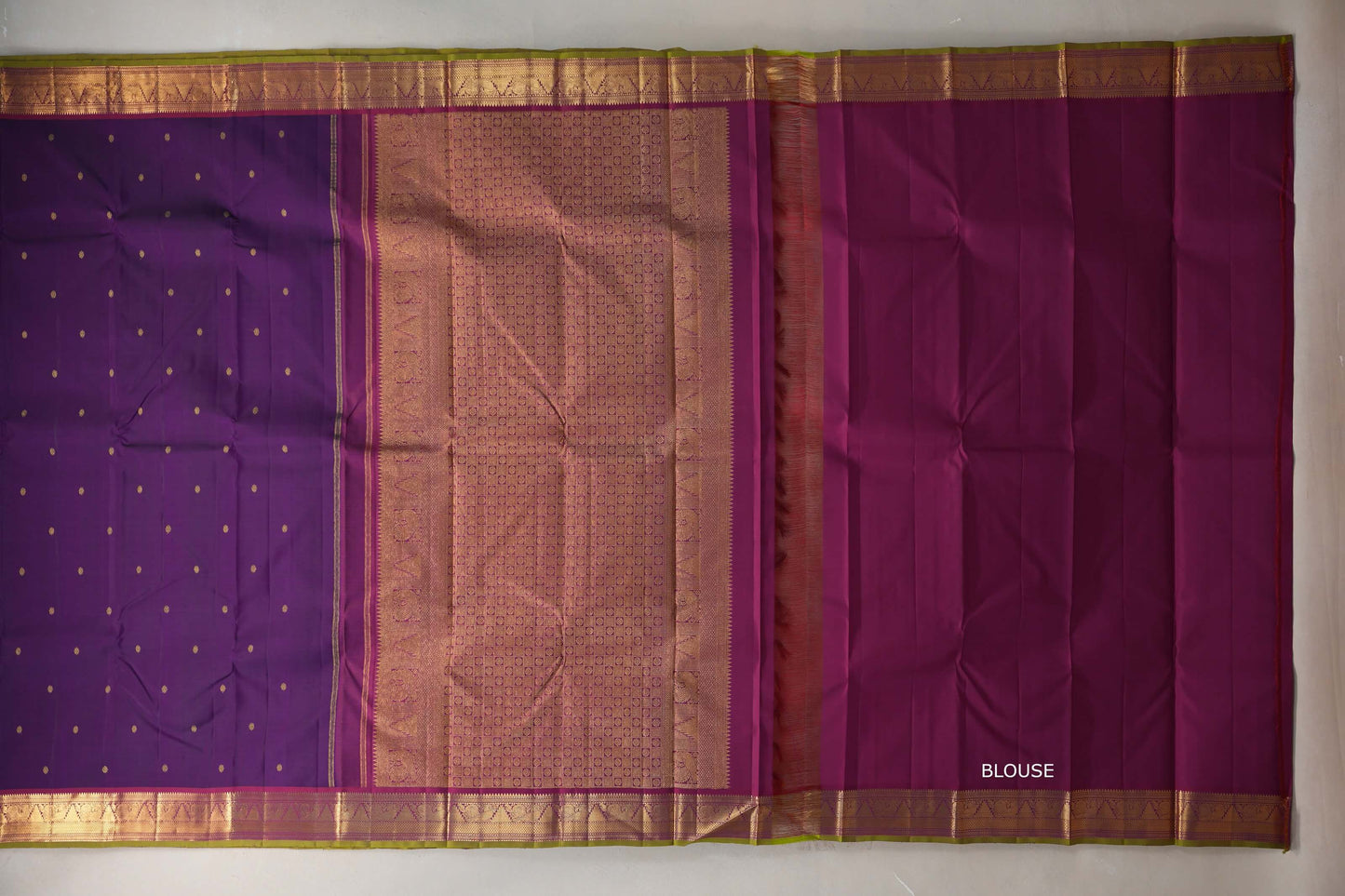 Deep purple Vintage Kanjivaram Silk Saree SS9311