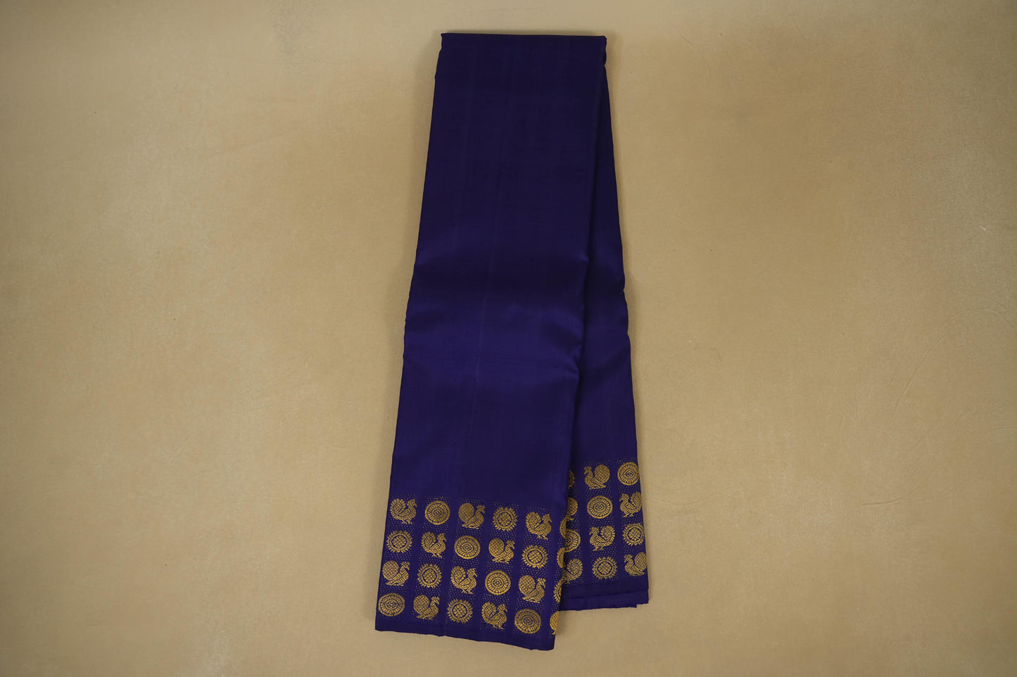 Ink Blue Borderless Vintage Kanjivaram Silk Saree online