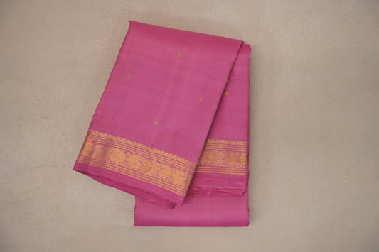 Rose Pink Vintage Kanjivaram Silk Saree SS9315