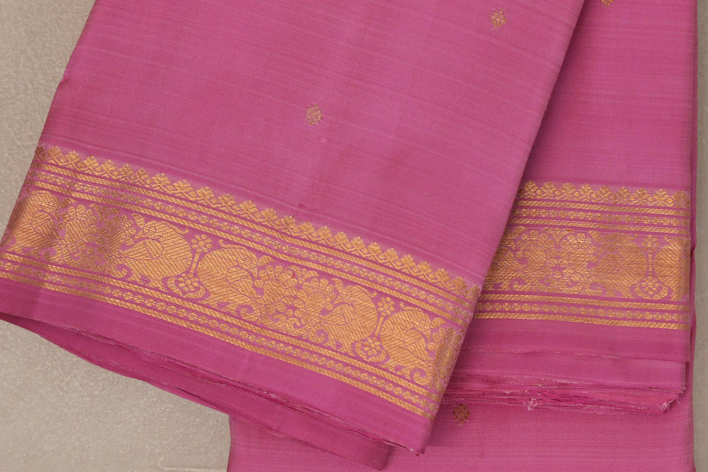 Rose Pink Vintage Kanjivaram Silk Saree SS9315