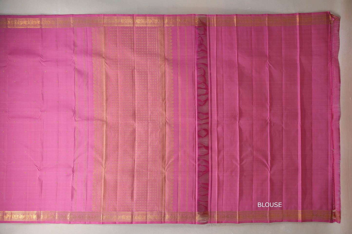Rose Pink Vintage Kanjivaram Silk Saree SS9315