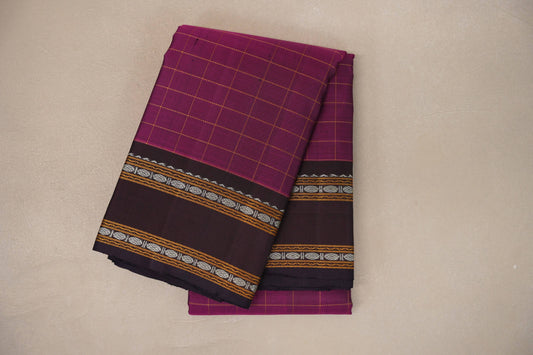 Deep magenta Vintage Kanjivaram Silk Saree SS9316