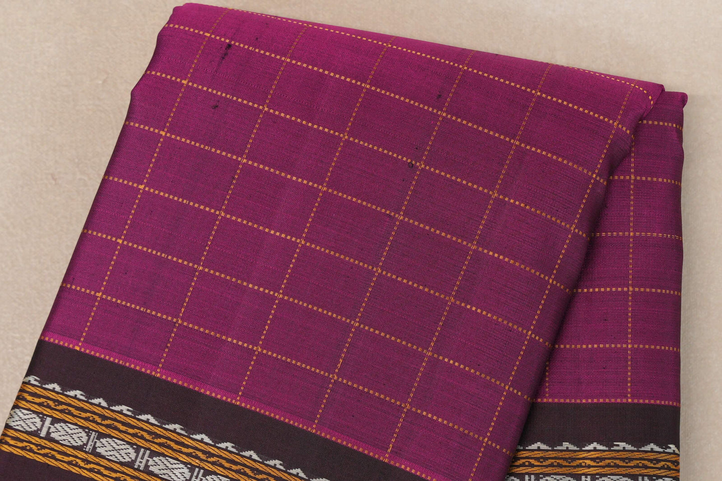 Deep magenta Vintage Kanjivaram Silk Saree SS9316