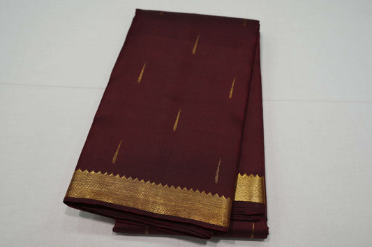 Maroon vintage kanchipuram silk saree